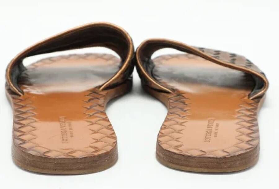Bottega Veneta Vintage Pre-owned Leather flats Yellow Dames