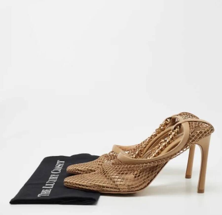 Bottega Veneta Vintage Pre-owned Leather heels Beige Dames