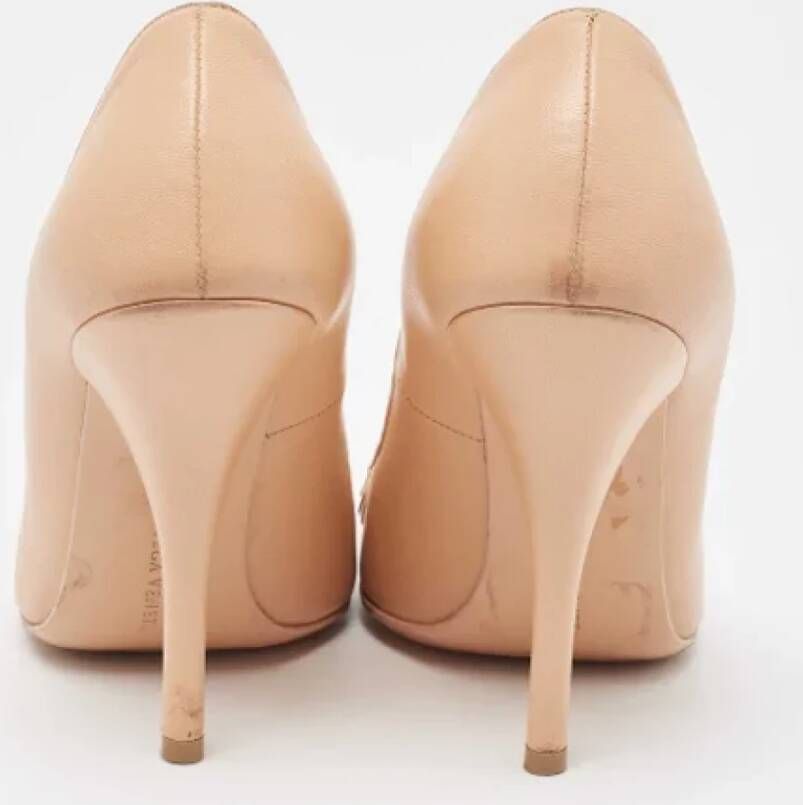 Bottega Veneta Vintage Pre-owned Leather heels Beige Dames