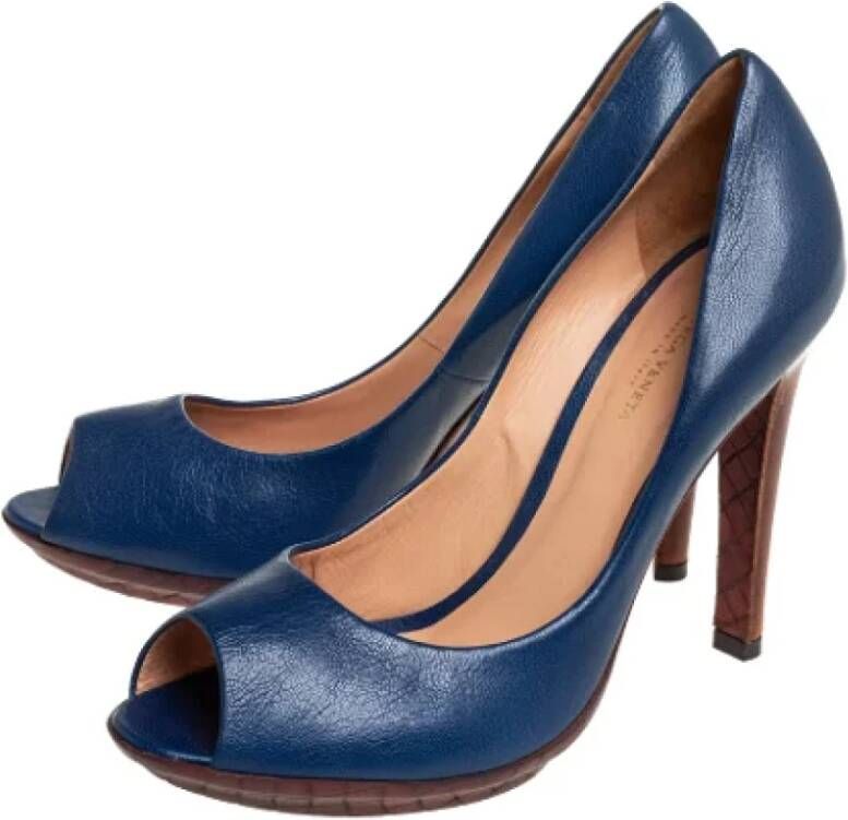 Bottega Veneta Vintage Pre-owned Leather heels Blue Dames