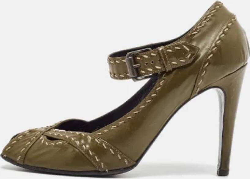 Bottega Veneta Vintage Pre-owned Leather heels Green Dames