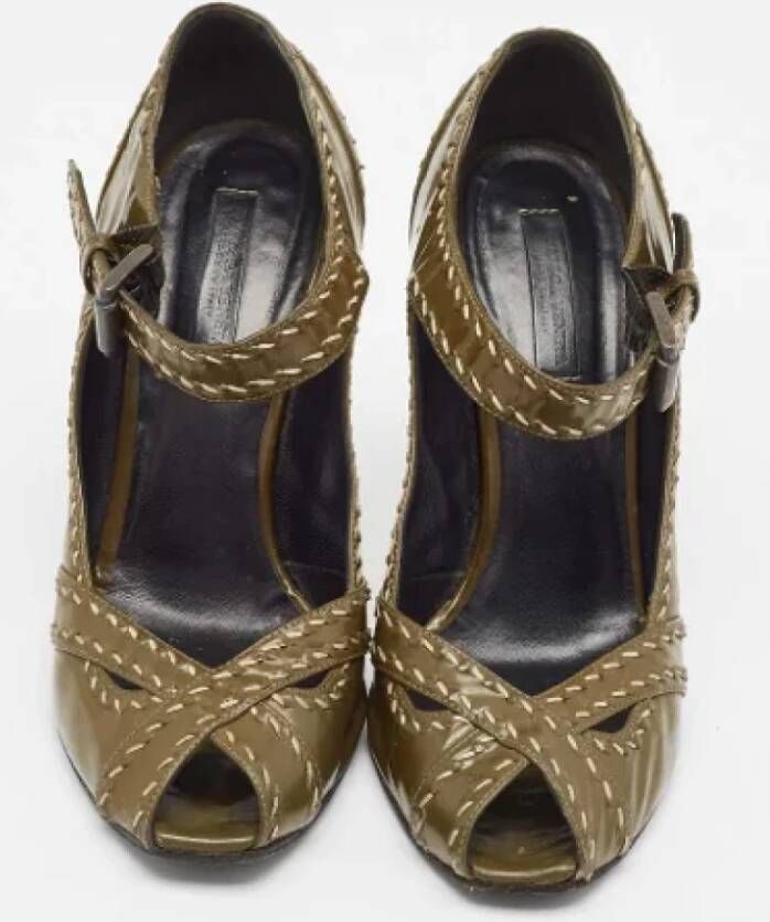 Bottega Veneta Vintage Pre-owned Leather heels Green Dames
