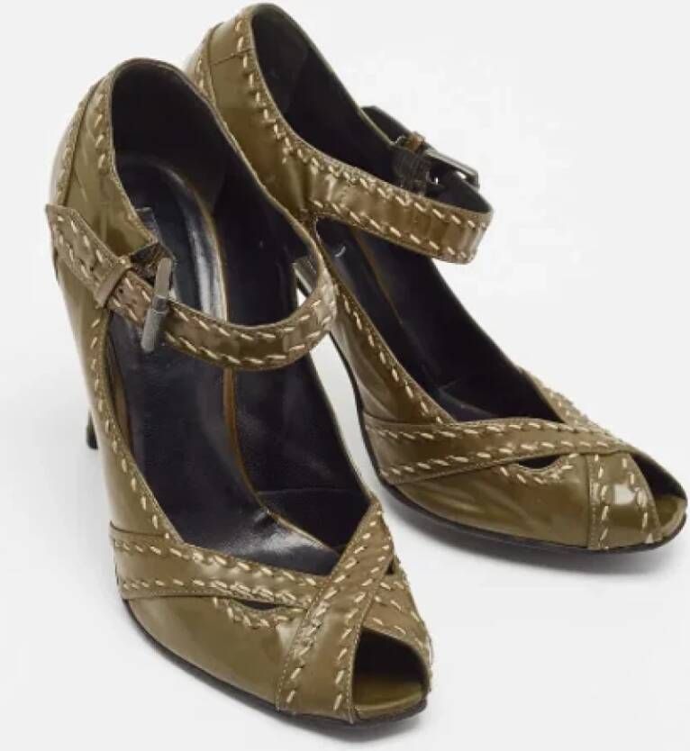 Bottega Veneta Vintage Pre-owned Leather heels Green Dames