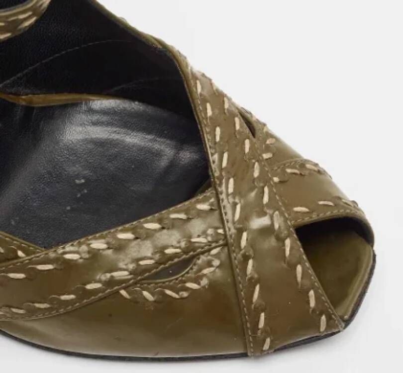 Bottega Veneta Vintage Pre-owned Leather heels Green Dames
