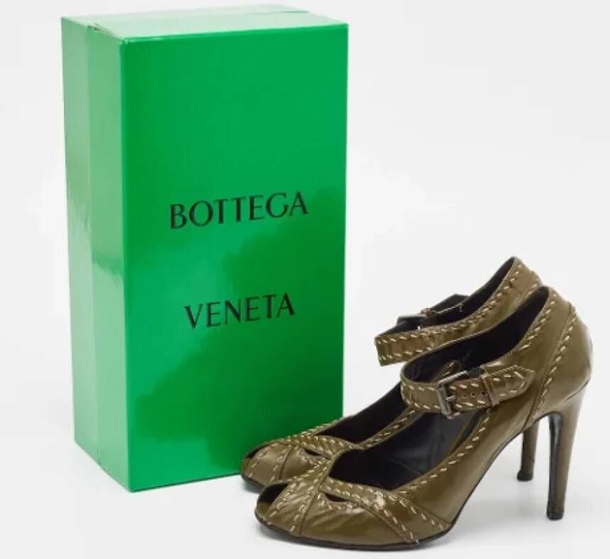 Bottega Veneta Vintage Pre-owned Leather heels Green Dames
