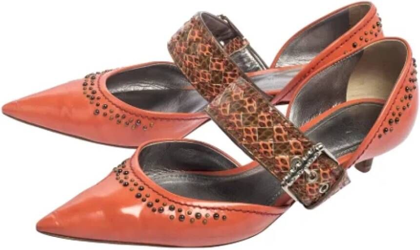 Bottega Veneta Vintage Pre-owned Leather heels Orange Dames