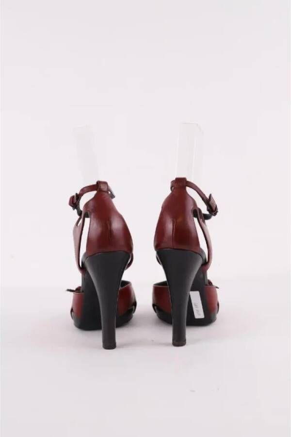 Bottega Veneta Vintage Pre-owned Leather heels Red Dames