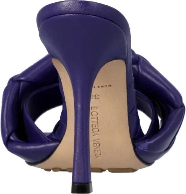 Bottega Veneta Vintage Pre-owned Leather mules Purple Dames