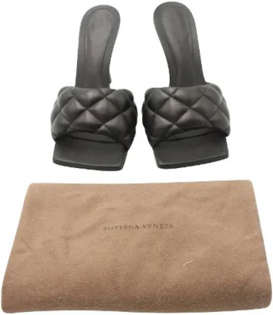 Bottega Veneta Vintage Pre-owned Leather sandals Black Dames