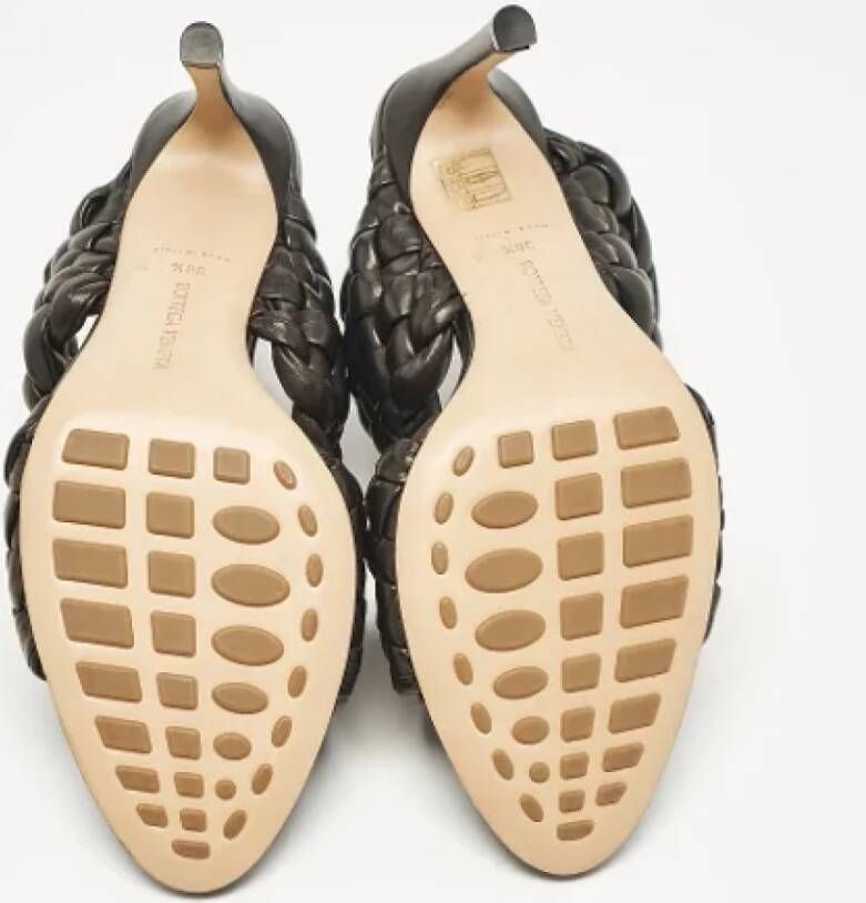 Bottega Veneta Vintage Pre-owned Leather sandals Black Dames