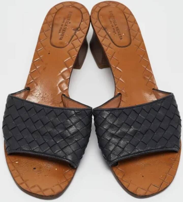 Bottega Veneta Vintage Pre-owned Leather sandals Black Dames