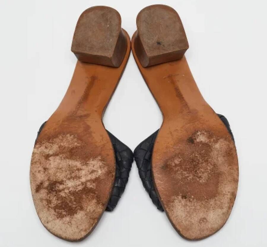 Bottega Veneta Vintage Pre-owned Leather sandals Black Dames