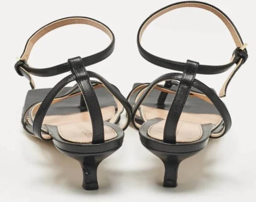 Bottega Veneta Vintage Pre-owned Leather sandals Black Dames