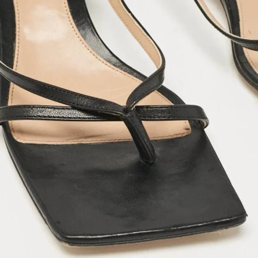 Bottega Veneta Vintage Pre-owned Leather sandals Black Dames