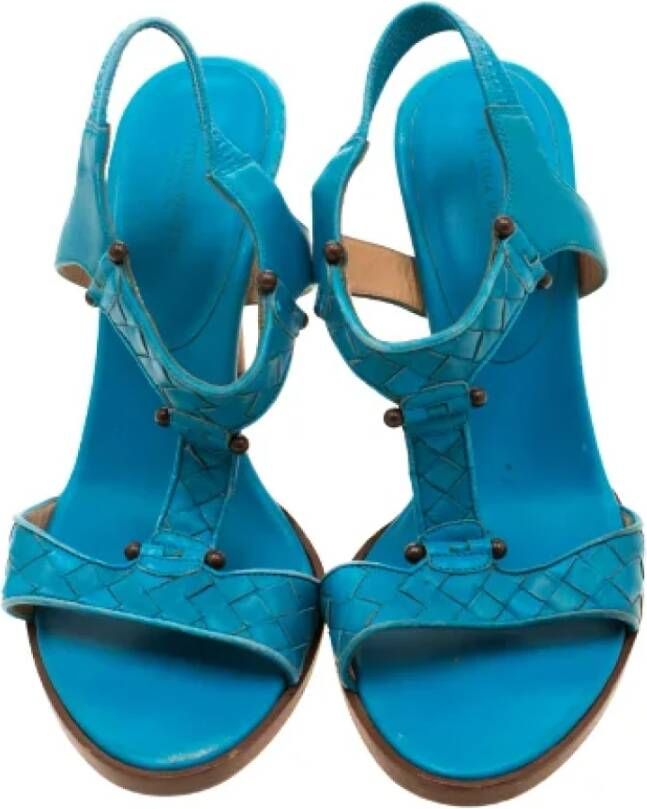 Bottega Veneta Vintage Pre-owned Leather sandals Blue Dames