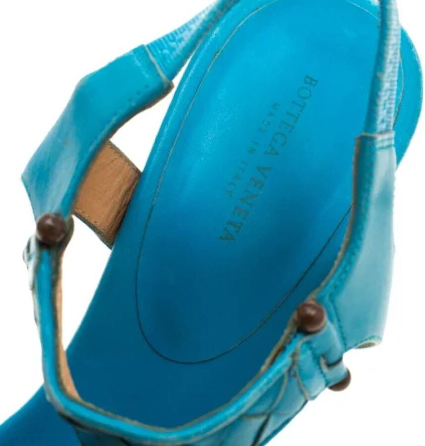 Bottega Veneta Vintage Pre-owned Leather sandals Blue Dames