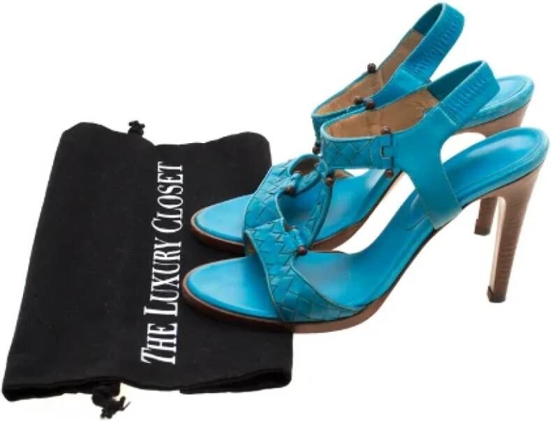 Bottega Veneta Vintage Pre-owned Leather sandals Blue Dames