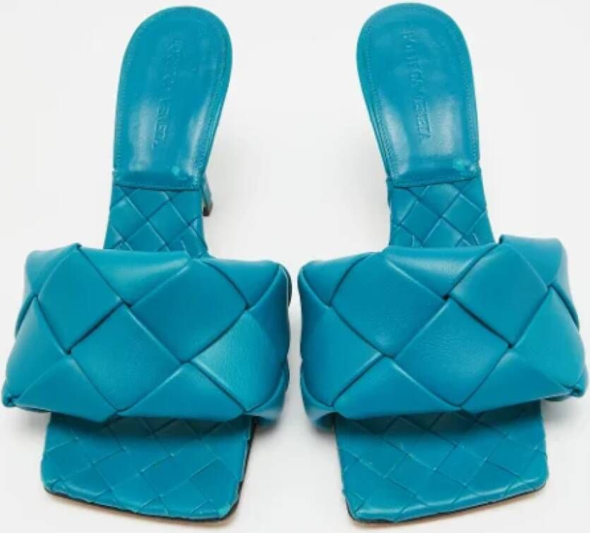 Bottega Veneta Vintage Pre-owned Leather sandals Blue Dames