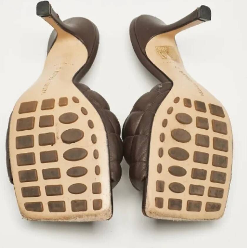 Bottega Veneta Vintage Pre-owned Leather sandals Brown Dames