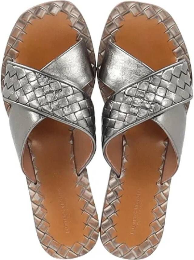 Bottega Veneta Vintage Pre-owned Leather sandals Gray Dames