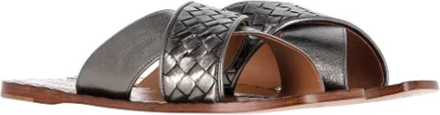 Bottega Veneta Vintage Pre-owned Leather sandals Gray Dames