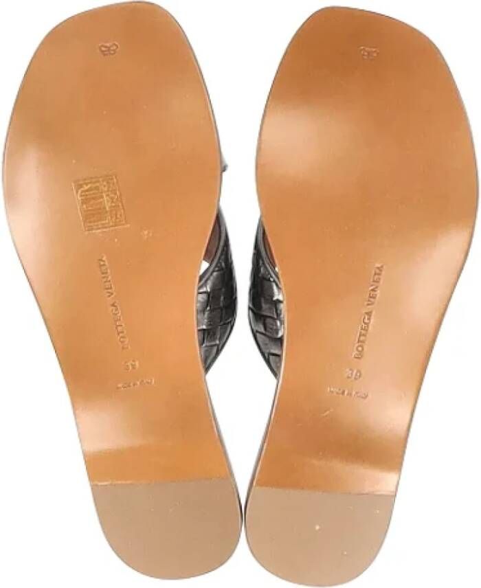 Bottega Veneta Vintage Pre-owned Leather sandals Gray Dames