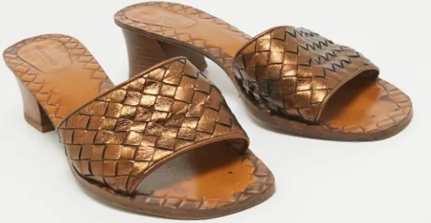 Bottega Veneta Vintage Pre-owned Leather sandals Gray Dames