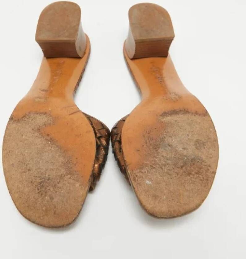Bottega Veneta Vintage Pre-owned Leather sandals Gray Dames