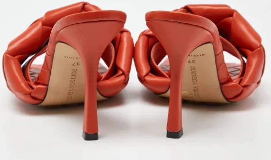 Bottega Veneta Vintage Pre-owned Leather sandals Orange Dames