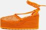 Bottega Veneta Vintage Pre-owned Leather sandals Orange Dames - Thumbnail 2