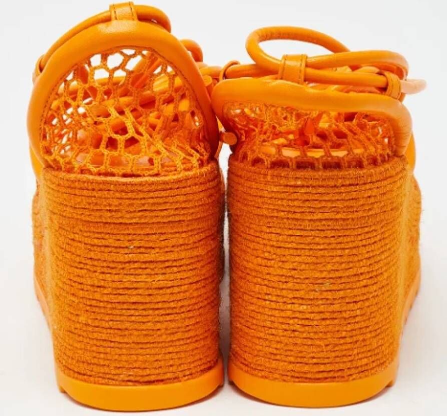 Bottega Veneta Vintage Pre-owned Leather sandals Orange Dames