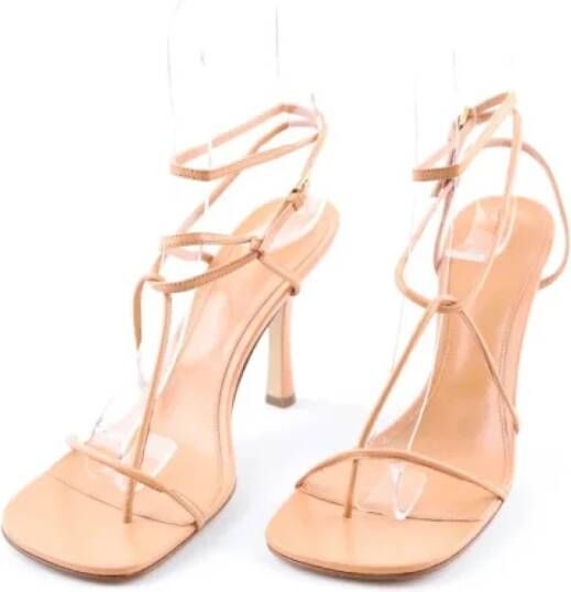 Bottega Veneta Vintage Pre-owned Leather sandals Orange Dames