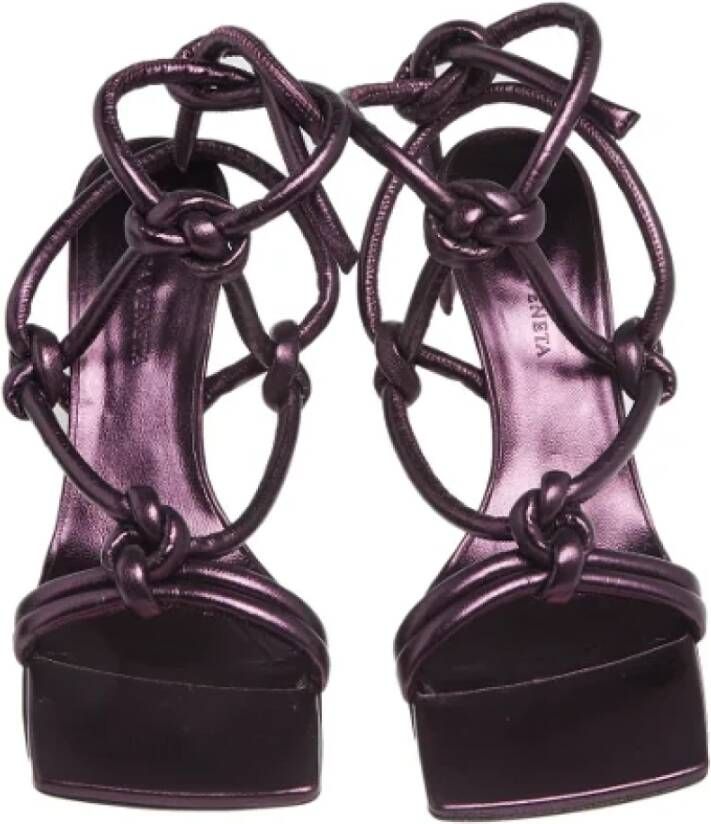 Bottega Veneta Vintage Pre-owned Leather sandals Purple Dames