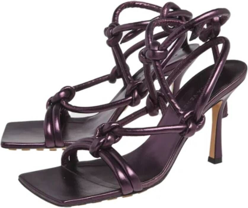 Bottega Veneta Vintage Pre-owned Leather sandals Purple Dames