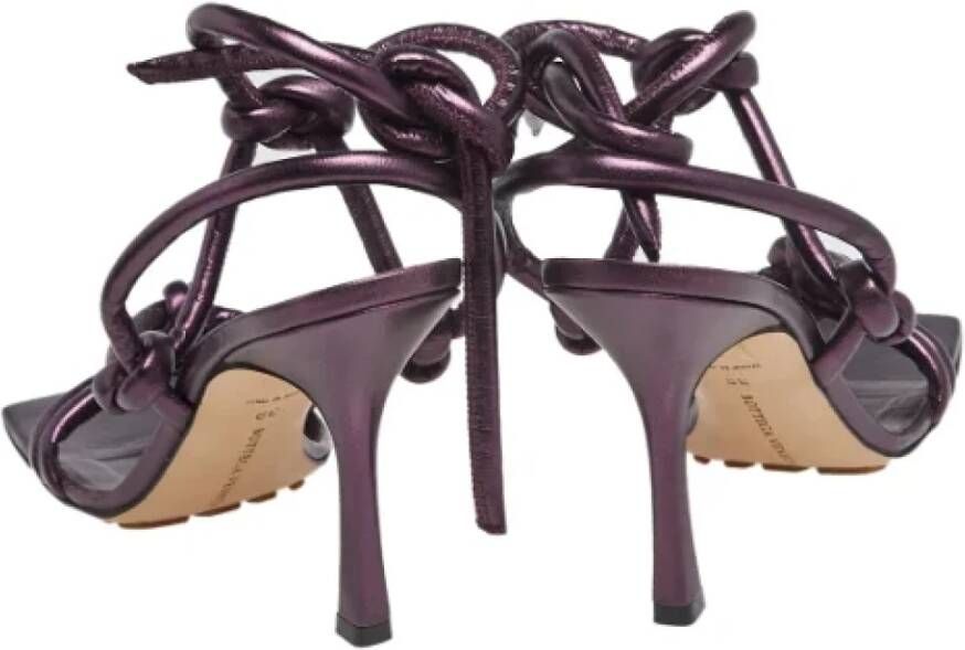 Bottega Veneta Vintage Pre-owned Leather sandals Purple Dames