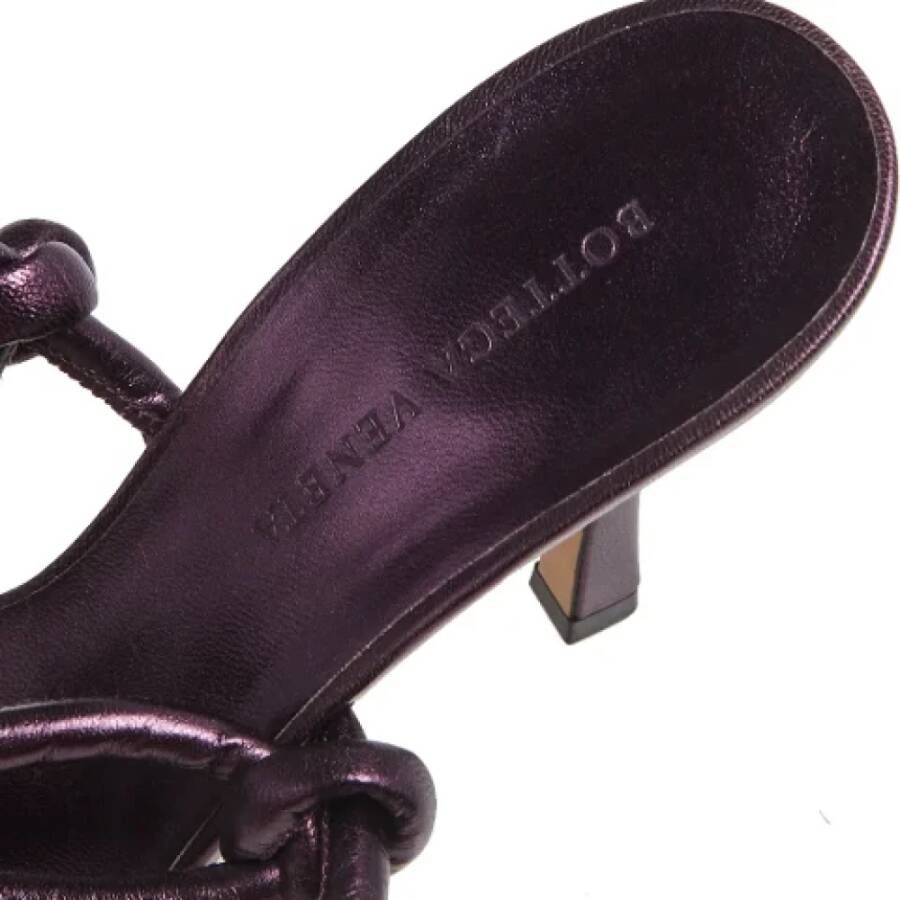 Bottega Veneta Vintage Pre-owned Leather sandals Purple Dames