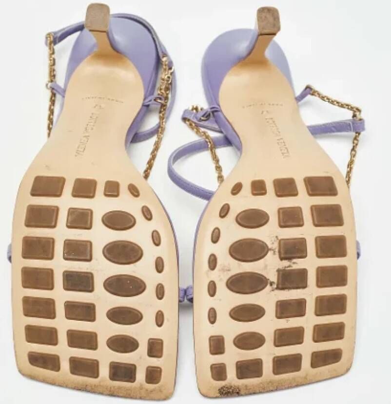 Bottega Veneta Vintage Pre-owned Leather sandals Purple Dames