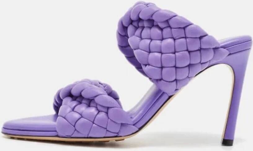 Bottega Veneta Vintage Pre-owned Leather sandals Purple Dames