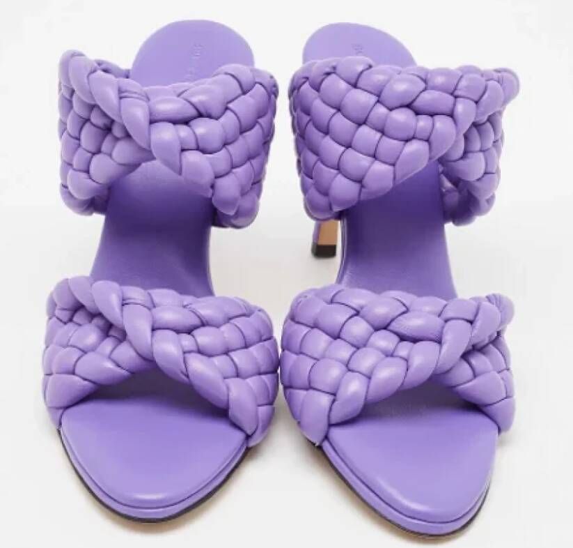 Bottega Veneta Vintage Pre-owned Leather sandals Purple Dames
