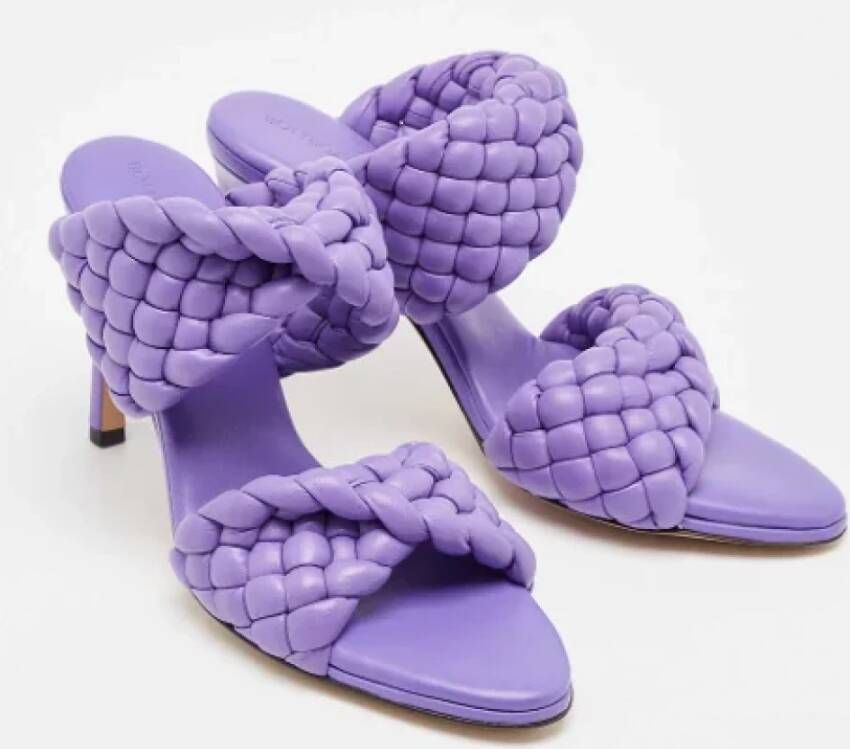 Bottega Veneta Vintage Pre-owned Leather sandals Purple Dames