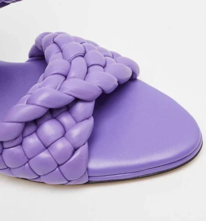 Bottega Veneta Vintage Pre-owned Leather sandals Purple Dames