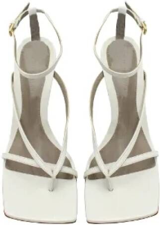 Bottega Veneta Vintage Pre-owned Leather sandals White Dames