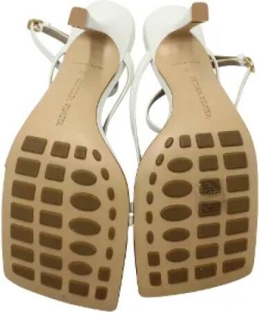 Bottega Veneta Vintage Pre-owned Leather sandals White Dames