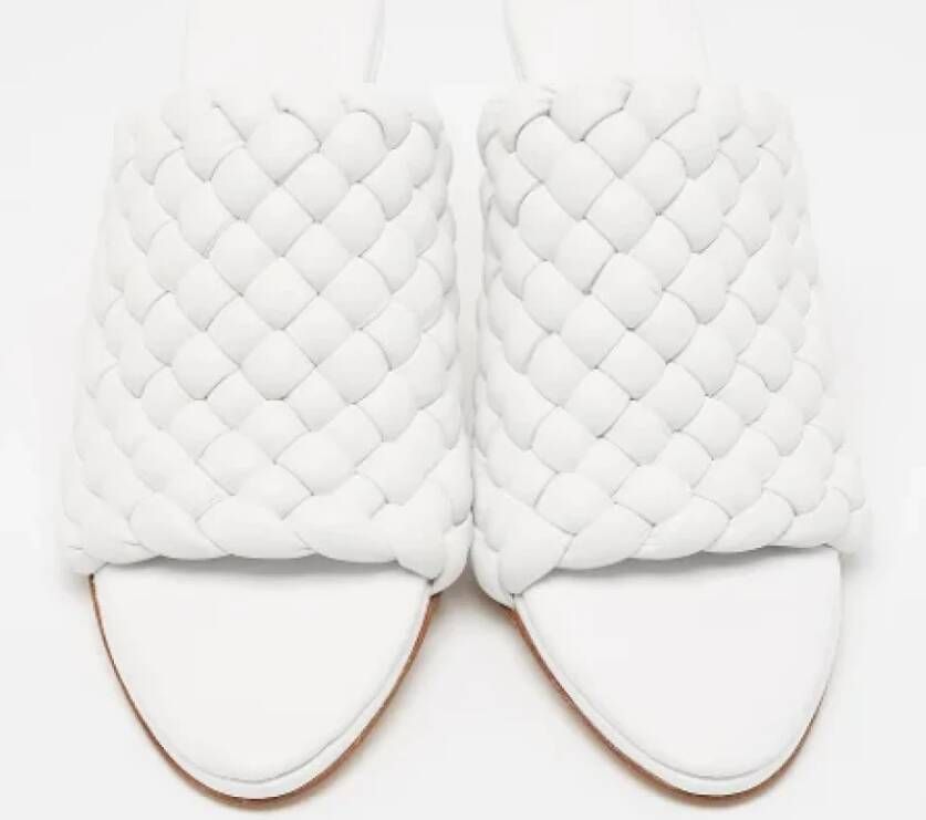 Bottega Veneta Vintage Pre-owned Leather sandals White Dames