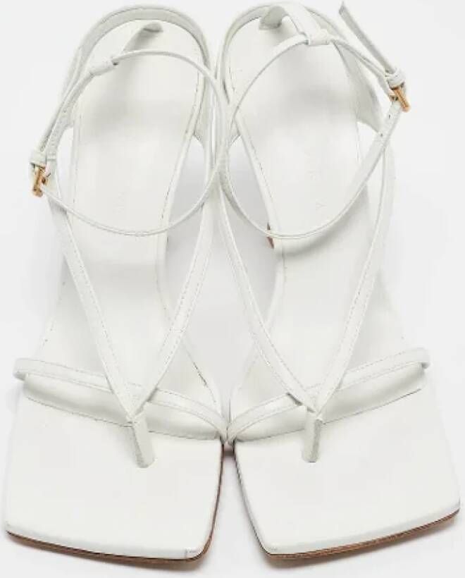 Bottega Veneta Vintage Pre-owned Leather sandals White Dames