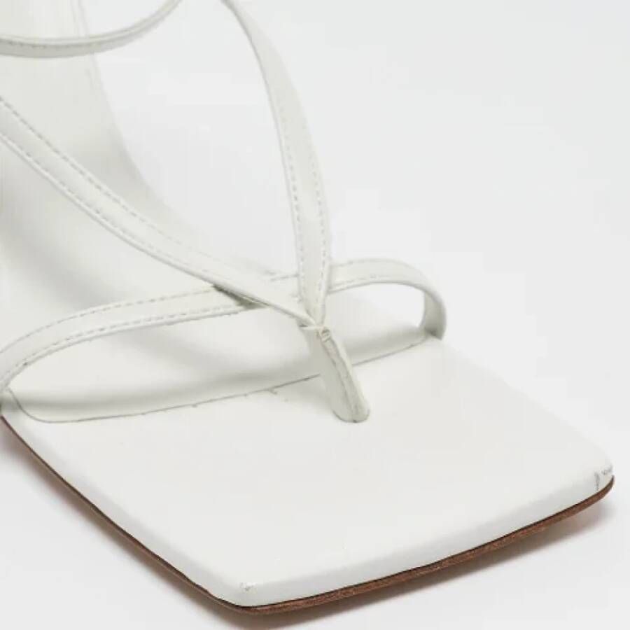 Bottega Veneta Vintage Pre-owned Leather sandals White Dames
