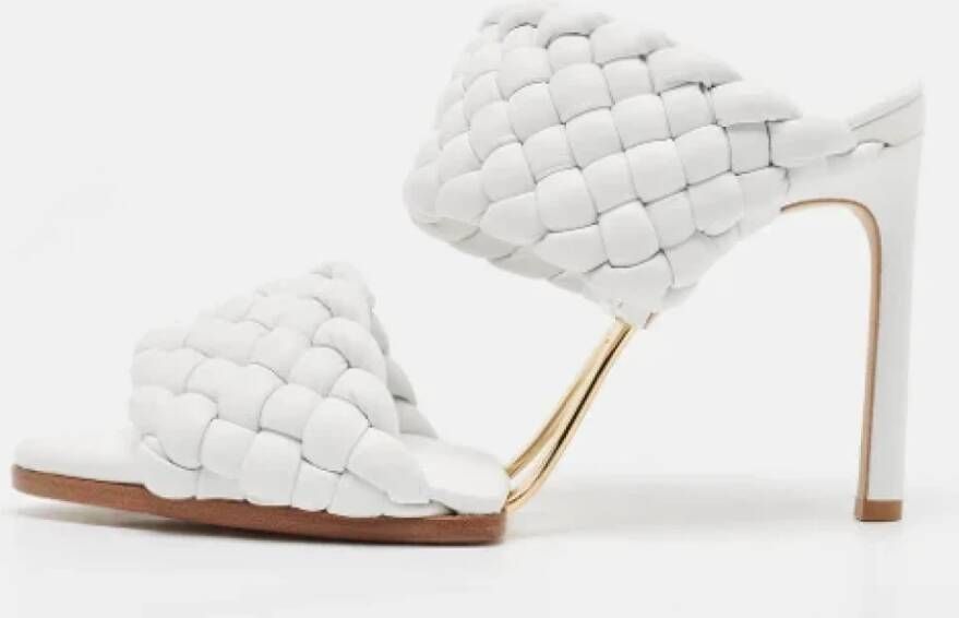 Bottega Veneta Vintage Pre-owned Leather sandals White Dames