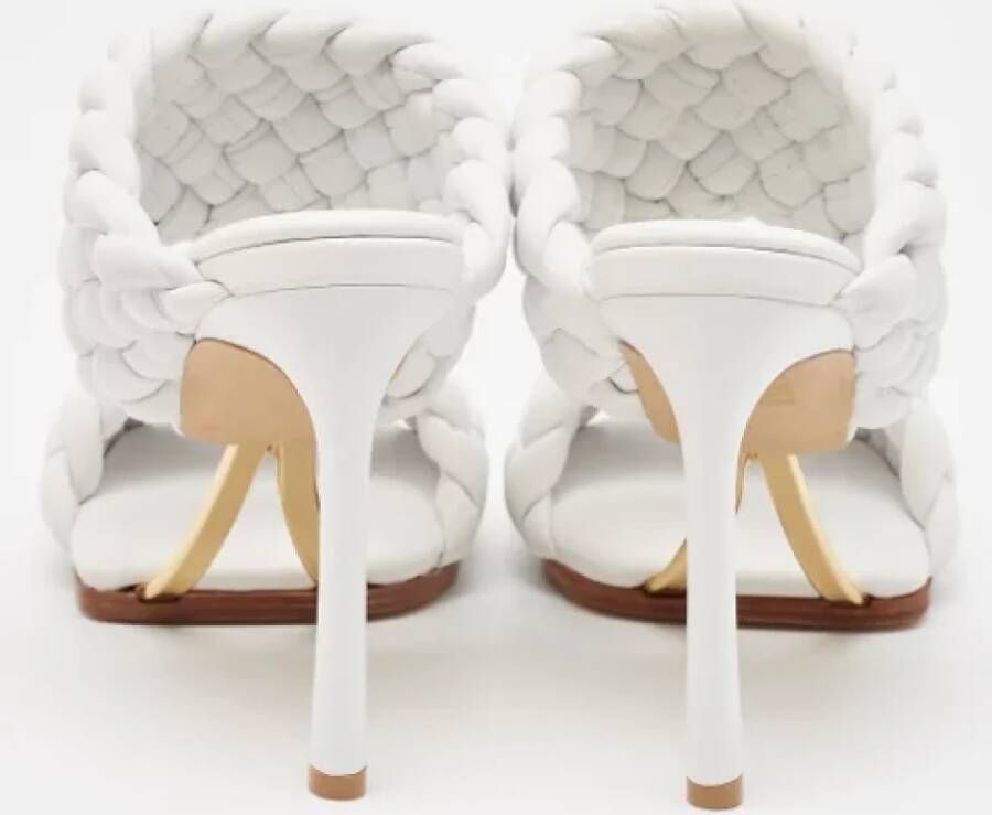 Bottega Veneta Vintage Pre-owned Leather sandals White Dames