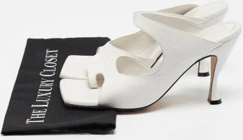 Bottega Veneta Vintage Pre-owned Leather sandals White Dames