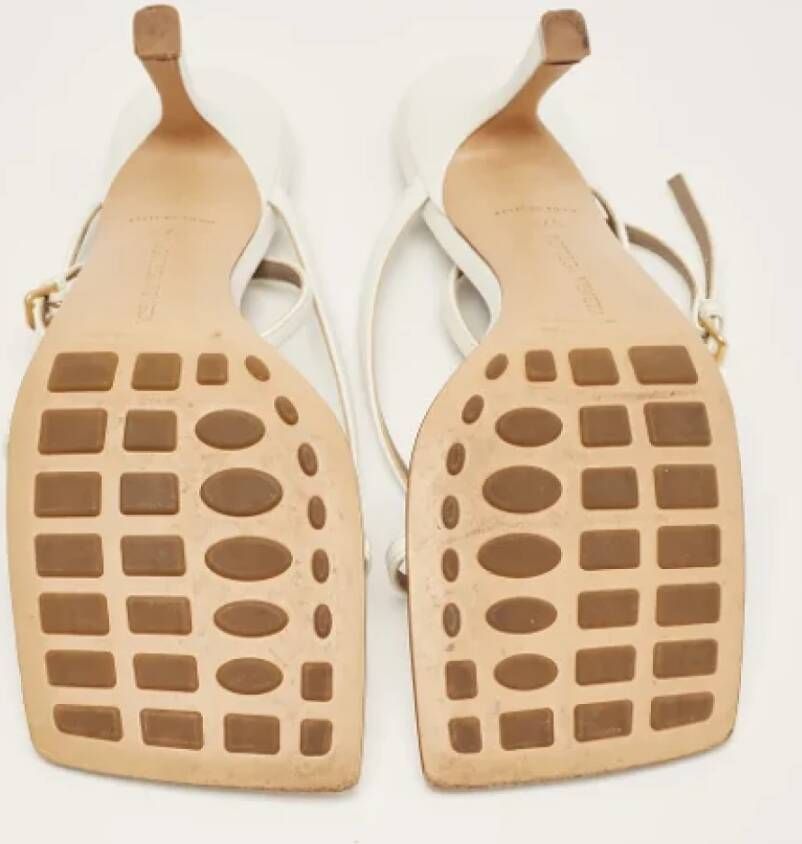 Bottega Veneta Vintage Pre-owned Leather sandals White Dames